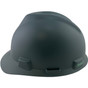 MSA V-Gard Cap Style Hard Hats with Staz-On Suspensions Matte Gray - Left View