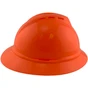 MSA Advance Full Brim Vented Hard hat with 4 point Ratchet Suspension Hi Viz Orange - Right View