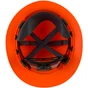 MSA Advance Full Brim Vented Hard hat with 6 point Ratchet Suspension Hi Viz Orange - Suspension View