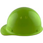 MSA Skullgard  (LARGE SHELL) Cap Style Hard Hats with STAZ ON Suspension - Lime Green - Left View