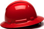 Pyramex Full Brim RIDGELINE Hard Hat Red 4 Point Suspensions Left View