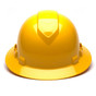 Pyramex Ridgeline Vented Yellow Full Brim Style Hard Hat - 4 Point Suspensions