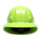 Pyramex 4 Point Full Brim Style with RATCHET Suspension Lime  - Back View