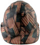 Large Second Amendment Flag Cap Style Hydro Dipped Hard Hats ~ Front View