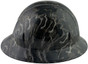Black and Gold Oil Spill Design Full Brim Style Hydro Dipped Hard Hats ~ Right View