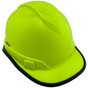 Pyramex Ridgeline Cap Style Hard Hat Hi Viz Lime with edge