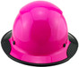 DAX Fiberglass Composite Hard Hat - Full Brim Glossy Black and High Vision Pink with Protective Edge