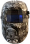 Hydro Dipped Auto Darkening Welding Helmet – Hades White Design ~ Front View