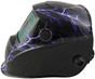 Hydro Dipped Auto Darkening Welding Helmet – Lightning Storm Design ~ Left Side View