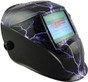 Hydro Dipped Auto Darkening Welding Helmet – Lightning Storm Design ~ Right Side Oblique View