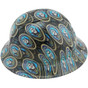 Navy Hat Design Full Brim Hydro Dipped Hard Hats ~ Left Side View