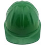 SkullBucket Aluminum Cap Style Hard Hats with Ratchet Suspensions – Standard Green ~ Front View