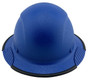 DAX Fiberglass Composite Hard Hat - Full Brim Textured Blue with Edge ~ Front View