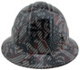Carbon Fiber and American Flag Design Hydro Dipped Hard Hats Full Brim Style
Front View
