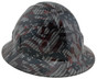 Carbon Fiber and American Flag Design Hydro Dipped Hard Hats Full Brim Style
Oblique View