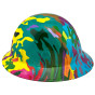 Neon Camo Design Full Brim Hydro Dipped Hard Hats
Left Side View