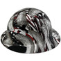 Composite Material Hard Hat - Full Brim Hydro Dipped – Second Amendment Design 
Left Side View