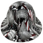 Composite Material Hard Hat - Full Brim Hydro Dipped – Second Amendment Design 
Front View