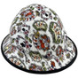 Tattoo Envy Design Full Brim Hydro Dipped Hard Hats with Optional Edge 
Right Side Oblique View