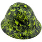 Skater Girl Neon Green Design Full Brim Hydro Dipped Hard Hats 
Right Side Oblique View
