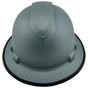 Pyramex Ridgeline Full Brim Style Hard Hat with Silver Graphite Pattern With Optional Edge 
Front View