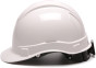 Pyramex Ridgeline Cap Style Hard Hats White - 4 Point Suspensions
 Left Side View