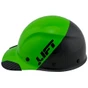 Actual Carbon Fiber Hard Hat - Cap Style Black and Green 
Left Side View
