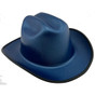 Outlaw Cowboy Hardhat with Ratchet Suspension with Optional Edge Metallic Blue 
Right Side Oblique View