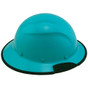 DAX Fiberglass Composite Hard Hat - Full Brim Teal with Protective Edge 
Right Side View