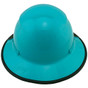 DAX Fiberglass Composite Hard Hat - Full Brim Teal with Protective Edge 
Back View