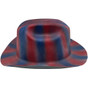 Outlaw Cowboy Hardhat with Ratchet Suspension Textured Patriotic Colors Red Blue Stripes