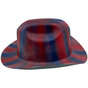 Outlaw Cowboy Hardhat with Ratchet Suspension Textured Patriotic Colors Red Blue Stripes