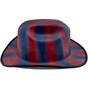 Outlaw Cowboy Hardhat with Ratchet Suspension Textured Patriotic Colors Red Blue Stripes