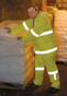 MCR Luminator 38 mm, PVC 3 Piece Class III Rainsuit Yellow with Silver Stripes- Size 3XL