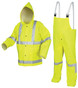 MCR Luminator 38 mm, PVC 3 Piece Class III Rainsuit Yellow with Silver Stripes- Size Medium
