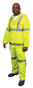 MCR Luminator 38 mm, PVC 3 Piece Class III Rainsuit Yellow with Silver Stripes- Size Small