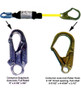 6 Foot' ZORBER Shock Absorbing Lanyard, 2.5 inch opening  - Detail View