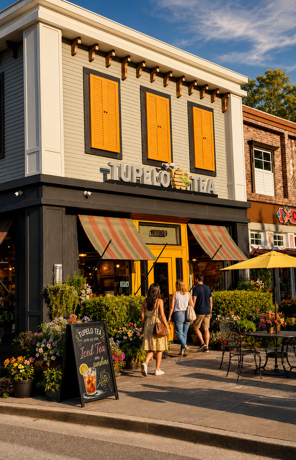 Inside Tupelo Tea in downtown Blue Ridge, Georgia