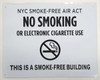 NO SMOKING OR ELECTRONIC CIGARETTE SIGN