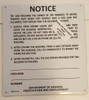 Sign Post gas leak notice HMC § 27-2005--El blanco Line