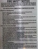 Sign Fire Safety Notice: Fire Proof Building  AGE