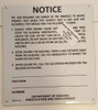 Sign HPD Gas Leak Notice  AGE