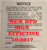 HPD Gas Leak Notice SIGN