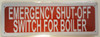EMERGENCY SHUT-OFF Dob SIGN