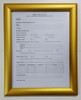 Sign FIRE SAFETY PLAN FRAME - GOLD