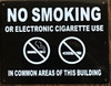 NYC Smoke free Act   AGE "No Smoking or Electric cigarette Use  AGE