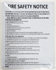 Fire Safety Notice: FIRE PROOF BUILDING SIGN