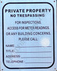 PRIVATE PROPERTY NO TRESPASSING  SIGNAGE