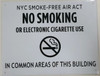 NYC NO SMOKING SIGN