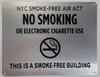 No Smoking Sign Brush Silver